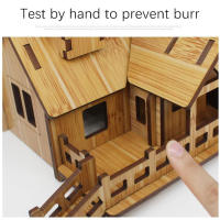 Puzzle 3D De Madera Arquitectura Villa Casa DIY Educativo Para Niños Y Niñas Regalo De Cumpleaños Juego De Construcción Unisex - details 4