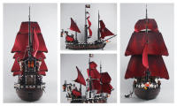Bloques De Construcción De Barco De Perla Negra Juguete De Montaje Para Niños Regalo De Cumpleaños Y Navidad Ambush Warship De Pirates of Caribbean Compatible Con Lego - details 1