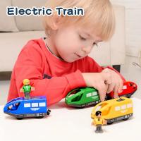 Tren Eléctrico Magnético Con Muñeca De Juguetes Compatible Con Vías De Madera Para Niños Vehículo De Acción Diecast Sin Batería Material ABS - details 0