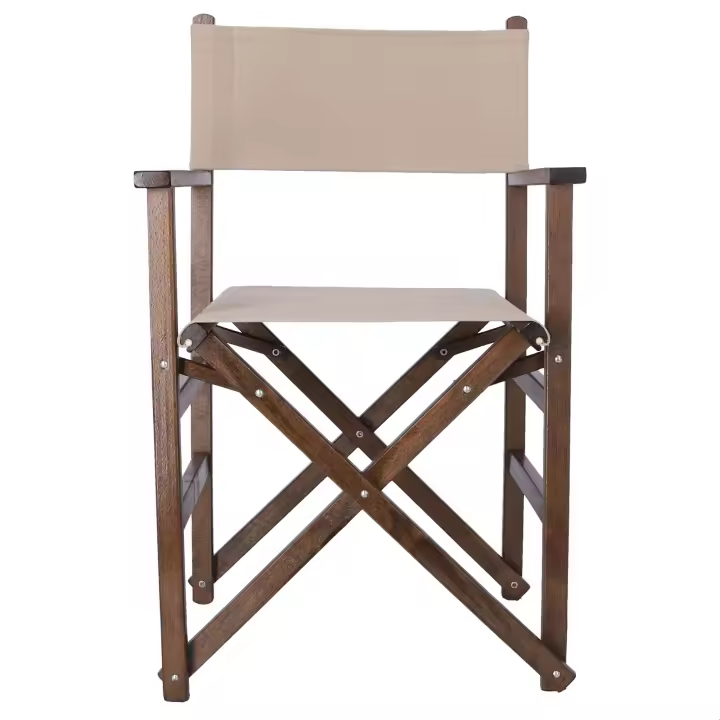Wellhome Sillón Director Plegable Estructura Nogal con Lona Cruda 51x46x86 Cm - 1