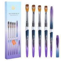 Set De 4 Pinceles Para Uñas De Acrílico Y Gel Pincel De Polvo De Acrílico Pincel De Extensión De Gel Y Pincel De Tinta Para Mujeres DIY En Casa - details 2