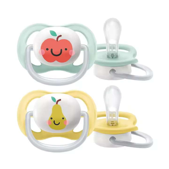 PHILIPS AVENT 2 CHUPETES ULTRA AIR HAPPY COLLECTION FRUIT 0-6 MESES NEUTRO SCF080/17 - 1
