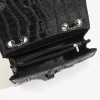 Bolso De Hombro Cruzado Para Mujer 2024 Moda Mediano Con Cadena Satchel PU Con Lining De Cuero Sintético Bolsillo Interior De Cierre De Cremallera Y Hebilla - details 4