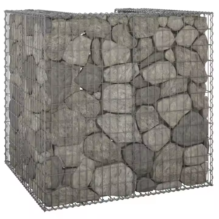 vidaXL Muro de Gaviones para Contenedor de Basura Acero Cobertizo Cubos Cesta Dimensiones 110 x 100 x 110 cm,  180 x 100 x 110 cm,  254 x 100 x 110 cm y mas - 1