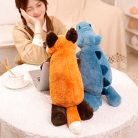 Almohada De Peluche Suave De 45-70cm En Forma De Animal Lười Gato Zorro Cocodrilo Regalo De Cumpleaños Para Niño Y Niña Rellena Con Poliéster - details 11