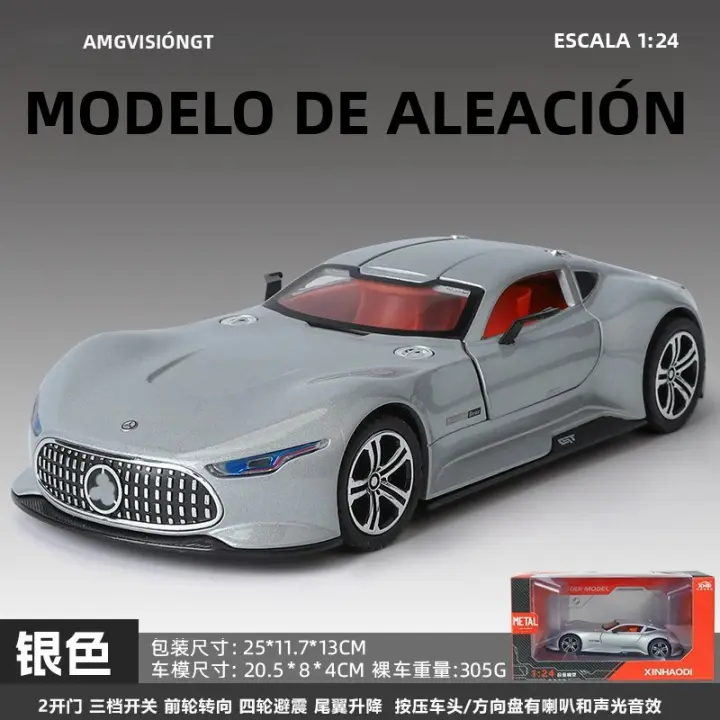 Modelo De Coche De Acción AMG Vision GT 1:24 Con Sonido Y Luz Regalo Para Niños Decoración De Juguetes Vehículos Diecast Metal - 1