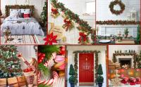Corona Navideña Con Bayas Rojas Y Hojas Verdes Guirnalda Colgante De Flores Artificiales Para Decoración De Navidad Y Año Nuevo - details 2
