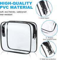 4 PCS Bolsas Portátiles de Maquillaje y Cosméticos de PVC, Neceser de Maquillaje Transparente, Organizador de Viaje para Mujer, Impermeables, Almacenamiento, Baño - details 2