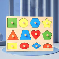 Puzzle De Madera Geométrico Para Niños Juego Educativo Tridimensional Tablero De Agarre Manual Juguetes Para La Educación Temprana - details 7