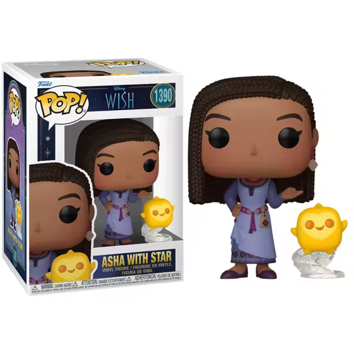 Funko Pop! Wish - Asha con Star, 72420, Nº1390, Tienda con Licencia Oficial - 1