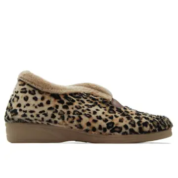 Pantuflas DeValverde Para Casa: Talón Abierto, Dedos Fuera, Leopardo ¡Super Cómodas Para El Verano!