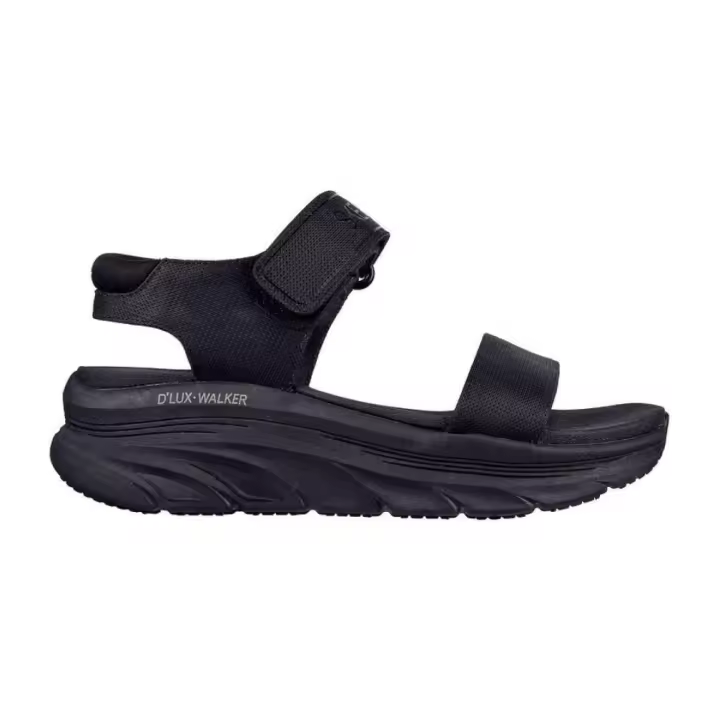Skechers 119226 Sandalias deportivas para mujer en negro de piel vegana - 1