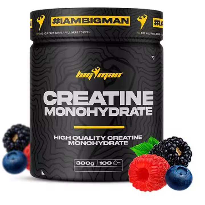 Bigman Creatina Pura 300 Gr - Suplemento Deportivo para Aumentar Energía, Fuerza y Masa Muscular - 1