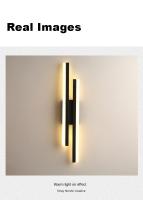 Lámpara De Pared LED Para Interior Estilo Minimalista Moderno Acero Y Acrílico Para Dormitorio Sala De Estar Pasillo Y Escalera Luz Scandinava - details 1