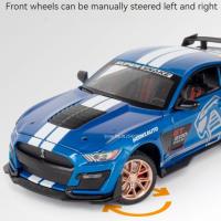 Modelo De Coche Escala 1/24 Mustang Shelby GT500 Juguete De Metal Con Sonido Luz Y Función Retroceso Regalo Para Niños - details 5