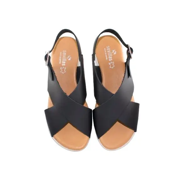 Sandalias Planas Mujer Color: Blanco, Negro y Marrón Talla: Marca: Sevillas Modelo: - 1