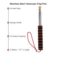 Palo De Bandera Telescópico Portátil Con Bandera Viento 1.6/2/2.5/3M Para Maestros Y Guías Turísticas Marca NoEnName_Null Origen China - details 23