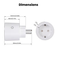 Enchufe Inteligente MOES Tuya Smart Matter Plug 16A Con Monitor De Consumo De Energía Y Control Remoto Compatible Con Apple Home Google Home Alexa Y Smartthings - details 10