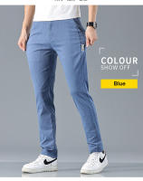 Pantalones Clásicos Para Hombre Verano 2024 Gris Azul Negro Moda Casual Comodidad Talla Media Cierre De Cremallera Estilo Recto - details 14