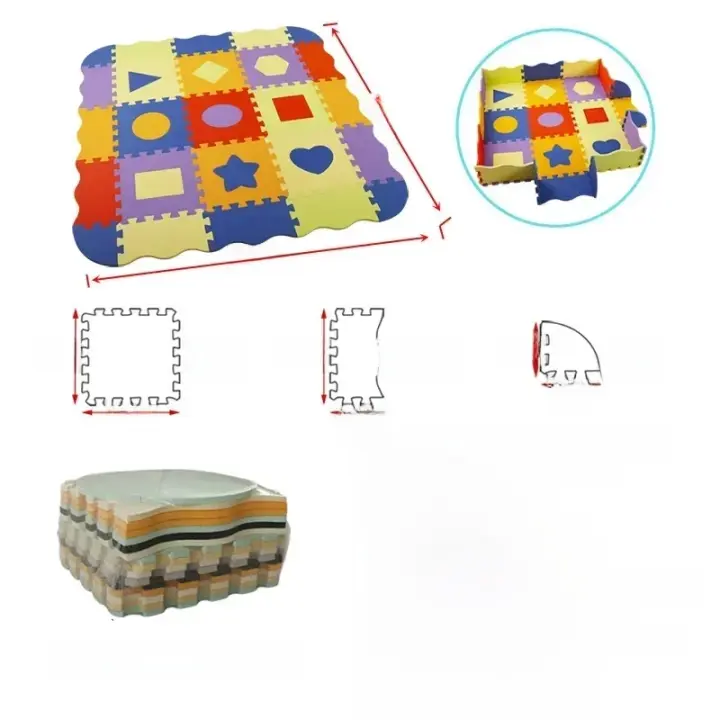 Carpetas De Juego Para Bebés Alfombra De Juego Suave De Esponja Educativa Para Niños Tamaño 114cm X 114cm Color Aleatorio - 1