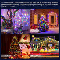 Luces LED Bluetooth De Hilo Para Fiesta Y Bodas Decoración De Navidad DIY Color RGBIC Tira De Luces USB Impermeable 15M/10M/5M/2M - details 6