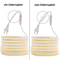 Tira De Luz LED COB 220V Con Enchufe EU Flexible Y Alta Brillo Impermeable Para Iluminación De Cocina Hogar Y Exterior - details 4