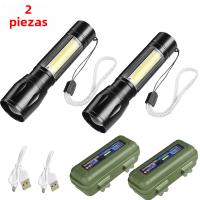 Linterna LED Recargable Portátil Con Zoom Ampliable Modos De Iluminación Para Camping Y Emergencias Resistente Al Agua Y Choque - details 7