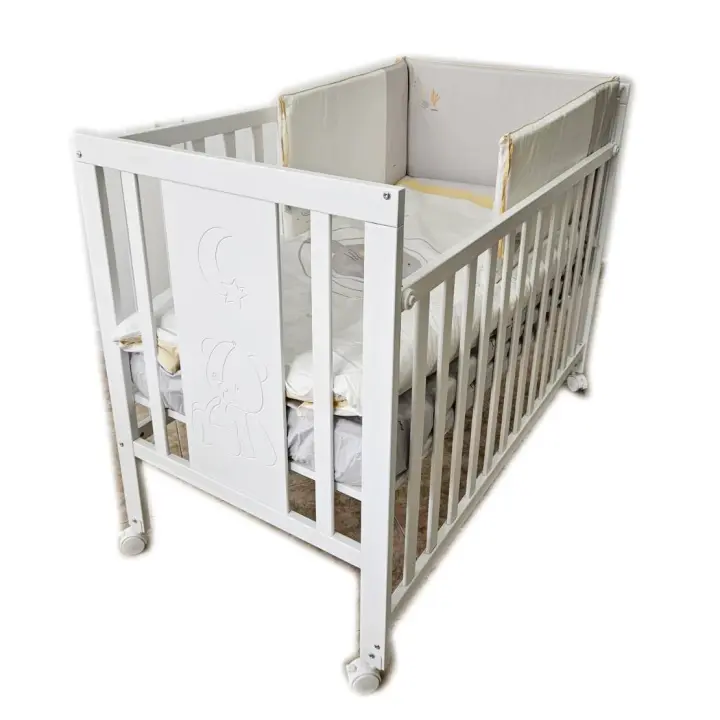 Pack completo: cuna convertible Interbaby Bear, colchón y juego de cama 5 piezas - 1