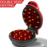Máquina de gofres eléctrica para el desayuno, Mini olla para gofres, horno para pasteles, huevos, burbujas，350W Machine à Petit Gaufres avec Revêtement Antiadhésif，Mini Gofrera Roja 350W - Ideal para Gofres y Wafles-gofrera 3 en 1 - details 5