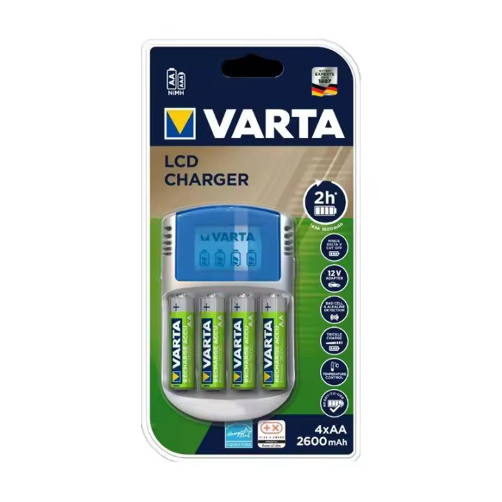 Cargador Varta LCD charger para pilas aa y aaa - 1
