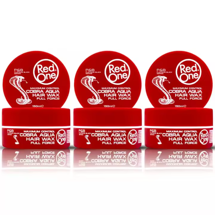 CasaSofia- Red One Cera de brillo Pack de 3 Unidades. RED ONE AQUA CABELLO CERA COMPLETA FUERZA MÁXIMO CONTROL 150ML - 1