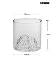 Vaso De Whiskey Montaña Japonés 3D Vintage Vino De Glaciar Vaso De Vodka Eco-amigable Material De Vidrio Caja De Regalo De Madera - details 2