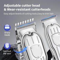 Máquina para Cortar Cabello ajustable, Combinado de Metal complete Kit, Cortadora de peluquero, Kit de afeitar de Barba para helbres - details 0