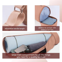 Bolsa De Transporte Para Manta De Yoga Grande Con Bolsillo Impermeable Para Agua Y Estuche Largo Con Correa Ajustable Y Cordón De Cierre - details 7