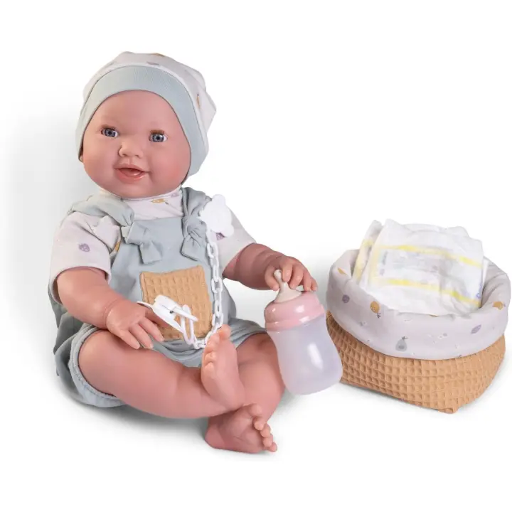 Muñeca Recién Nacida Mia hace pipí con canastilla 42 cm - 1