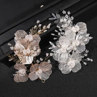 Diadema De Boda Para Mujer Con Flores Y Perlas Accesorios De Cabello Para Novia Fiesta Complemento De Joyería De Cabeza Para Damas De Honor Tiara De Moda - details 8
