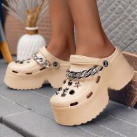 Sandalias De Talón Para Mujer Verano 2025 Con Cadena Y Plataforma Cómodas Para Jardín Y Moda Cierre Pull on Material EVA - details 12