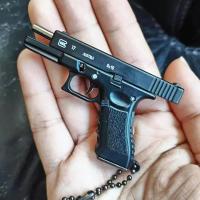 Pistola De Juguete Metálica Miniatura 1:3 G17 Con Llavero Desmontable Semi-acero Inoxidable Para Niños Ornamento Colgante DIY - details 1