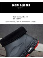 Botas De Lluvia Para Hombre 2024 Nueva Takeaway Rider Sito De Construcción Zapatos De Goma Impermeables Para Cocina Pesca - details 3