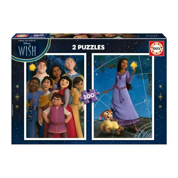 Educa - Puzzle Disney Wish 2x100 Piezas - Desarrollo Motricidad y Creatividad - 1