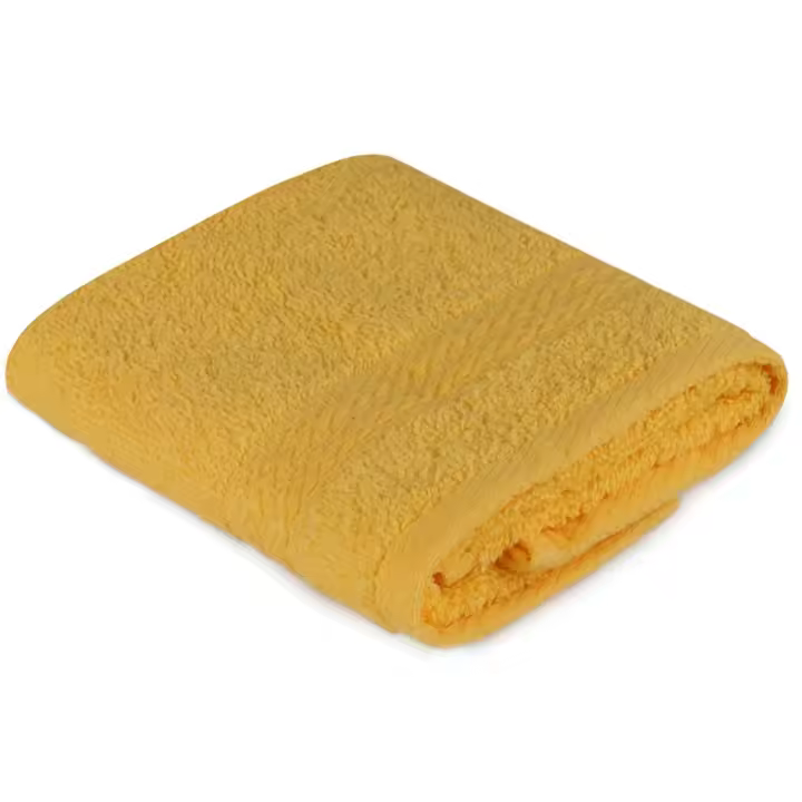 Toalla de Cortesía Wellhome 100% Algodón Amarillo Oscuro 30x50 Cm - Absorción 500 Gr/m² - 1
