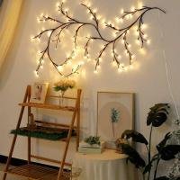 1PC Luz De Ramas De Árbol Con 96 LEDs Para Decoración De Escritorio Pared Fiesta Hogar USB Iluminación Nocturna Con 8 Modos DIY Vine Light - details 3