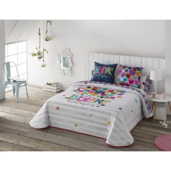 JVR - Colcha Bouti modelo JOY  - Tejido 100% Algodón - Estampado digital - Cama 80/90/105/135/150 - Fabricado en España - 1