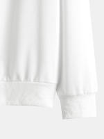 Conjunto De Otoño E Invierno Para Hombre Con Impresión De Letras De París Pantalones Largos De Cuello Redondo Deporte Cómodo - details 4