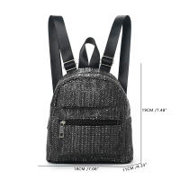 Mochila nueva de doble capa con cremallera, mochila informal con personalidad, mochila de paja - details 9