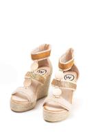 Lyla Wang sandalias cuña alta de esparto con plataforma mujer con cremallera trasera - details 6