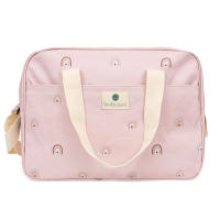 Bimbidreams Bolso Maternal impermeable HAPPY DAYS rosa estampado arco iris con cambiador - details 1