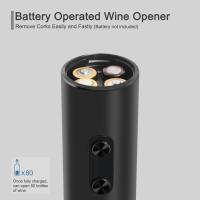 Abridor de vino eléctrico abridor de Sacacorchos de botella de vino eléctrico-abridor de botellas inalámbrico operado por batería para el hogar, barras-Negro - details 1