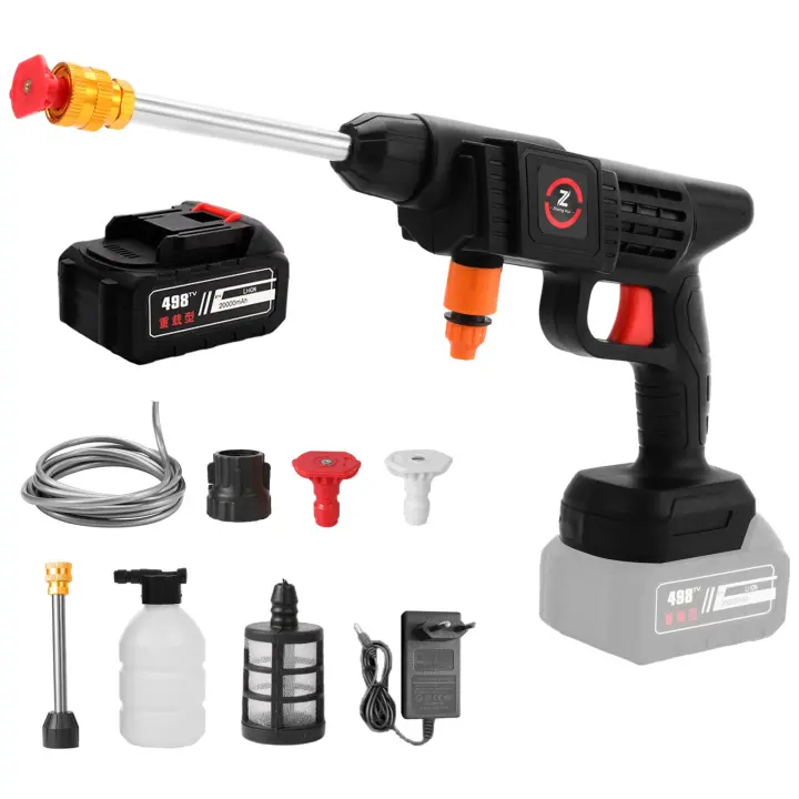 50Bar Limpiador de alta presión inalámbrico, pistola de agua pulverizada, generador de espuma de 20000mAh, lavadora de coche, herramienta de limpieza para el hogar y el coche - 1