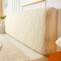 Cubierta De Cabeza De Cama En Jacquard Thicken Leaves Suave Y Elástica Protectora Antipolvo Para Cama Moderna Y Hogar - details 4